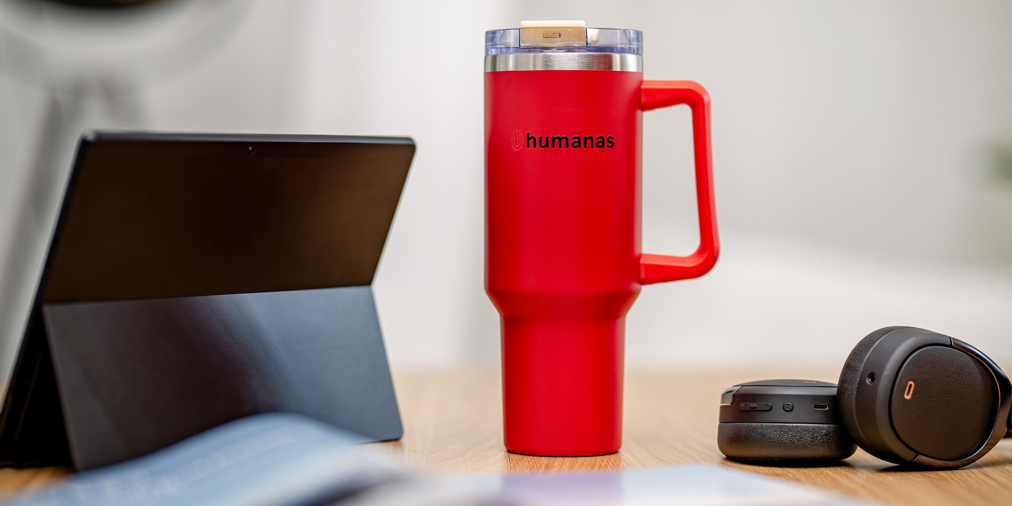 Kubek termiczny Humanas Viva 1200 ml - czerwony